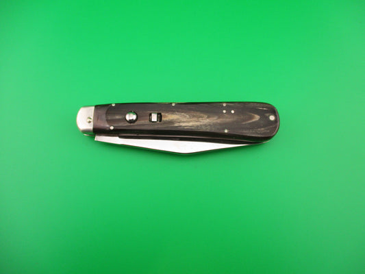 z Custom Hand Made Switchblade Schrade Hunter inspired Clip blade horn unmarked