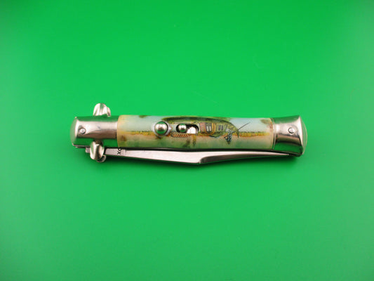 INOX 18cm Italian Tourist Venice Gondola switchblade knife