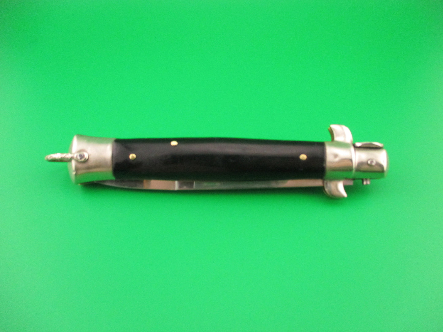 STAINLESS STEEL 23cm Japanese Picklock 1960s Vintage Black automatic knife