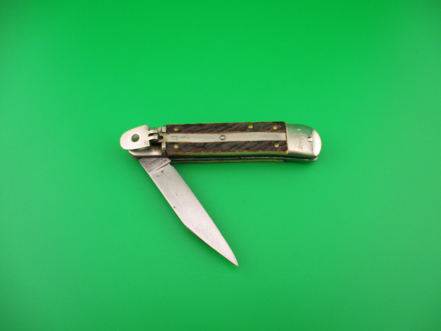 SOLINGEN CUTLERY B SVOBODA GERMANY 10cm German Lever SPRINGER automatic knife