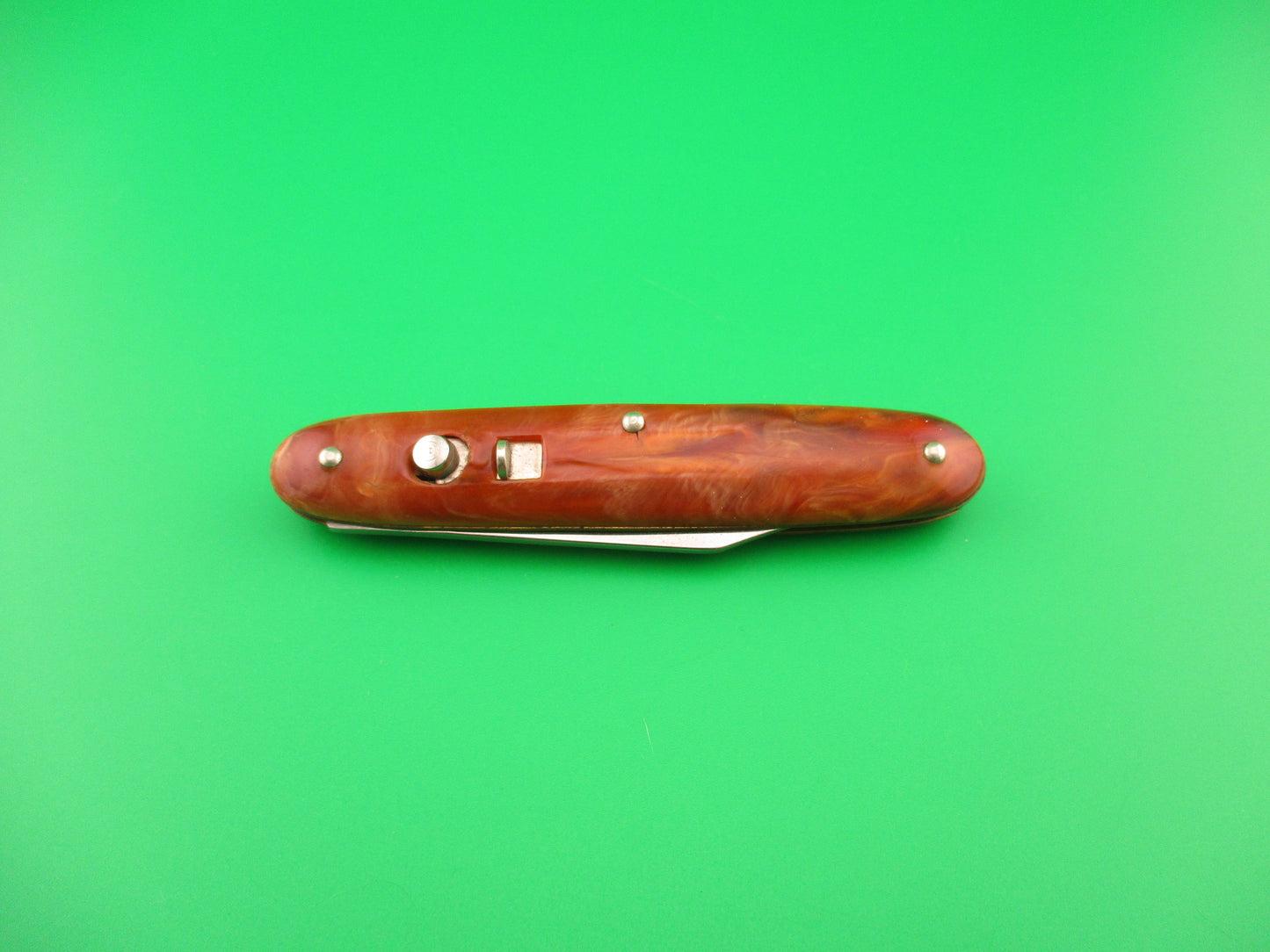 Edgemaster #108 Cigar Jack 1950s Vintage Caramel swirl switchblade knife