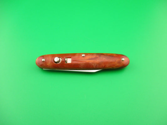Edgemaster #108 Cigar Jack 1950s Vintage Caramel swirl switchblade knife