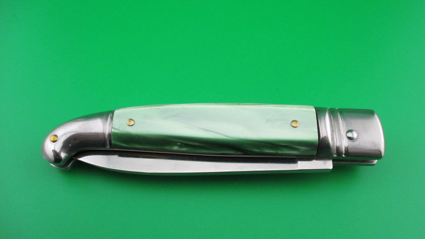 Sterile 20cm Italian Birds Head Lever Green Pearlex automatic knife