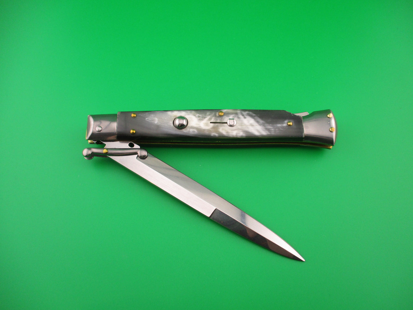 FRANK B ITALY 28cm Italian Swing Guard Brazilian horn automatic knife