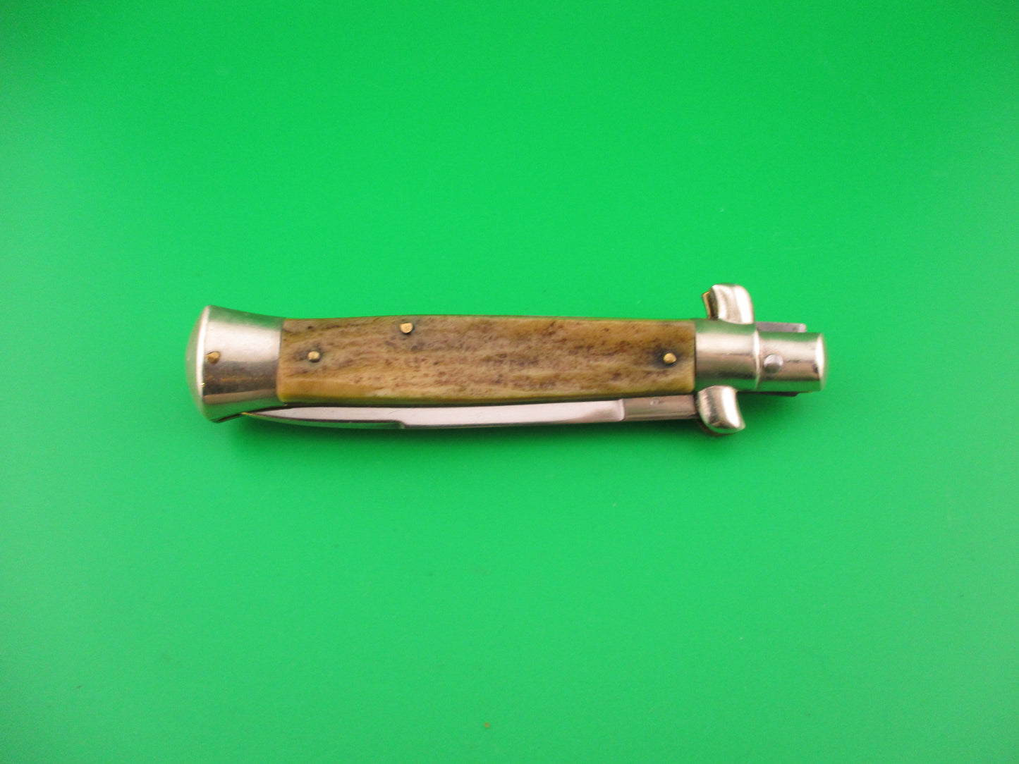 Rostfrei (slant) 4 PATENT 20cm Italian BoBc Vintage 1960s Stag automatic knife