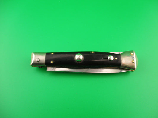 Rostfre 8 18cm Italian Horn Lockback Rare Guardless Swinger style automatic knife