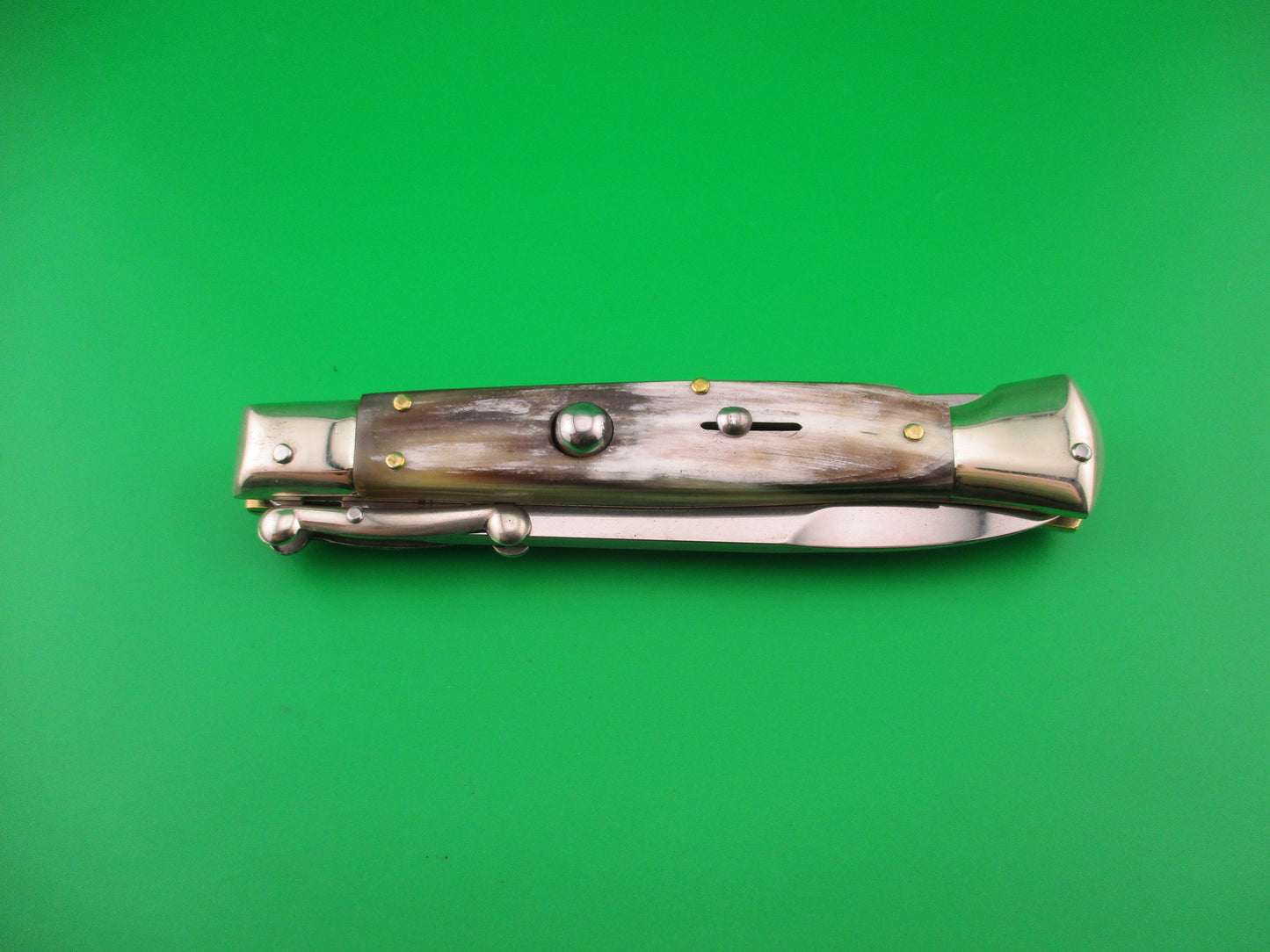 AGA CAMPOLIN 23cm Italian Swing Guard Horn Bayonet blade automatic knife