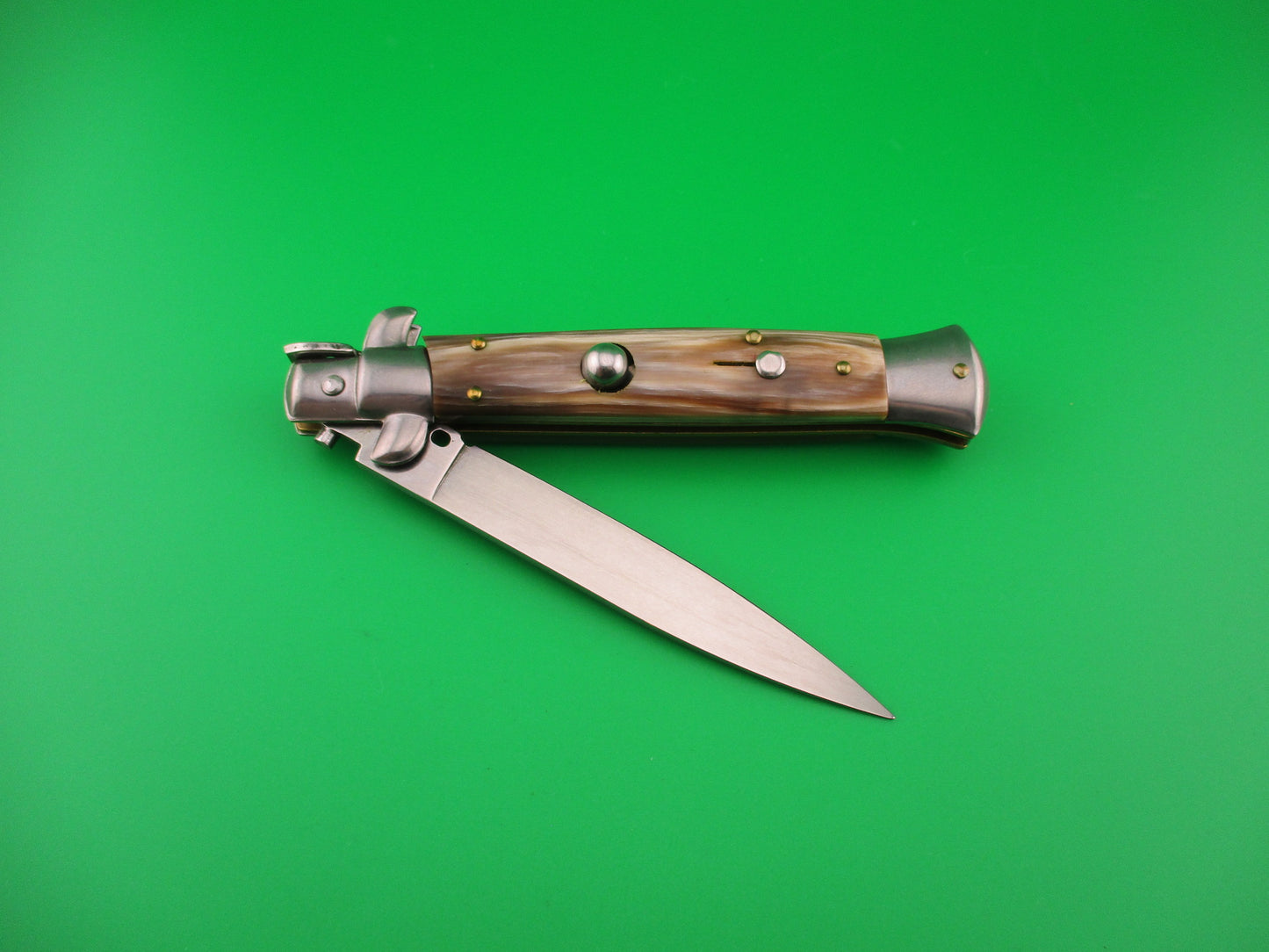 FRANK B ITALY 23cm Italian Swivel bolster French tip horn automatic knife