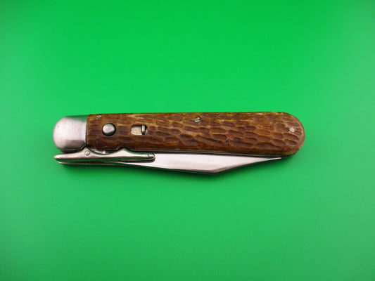 Schrade Cut Co Hunters Pride # G1543 3/4 bone Folding guard switchblade knife