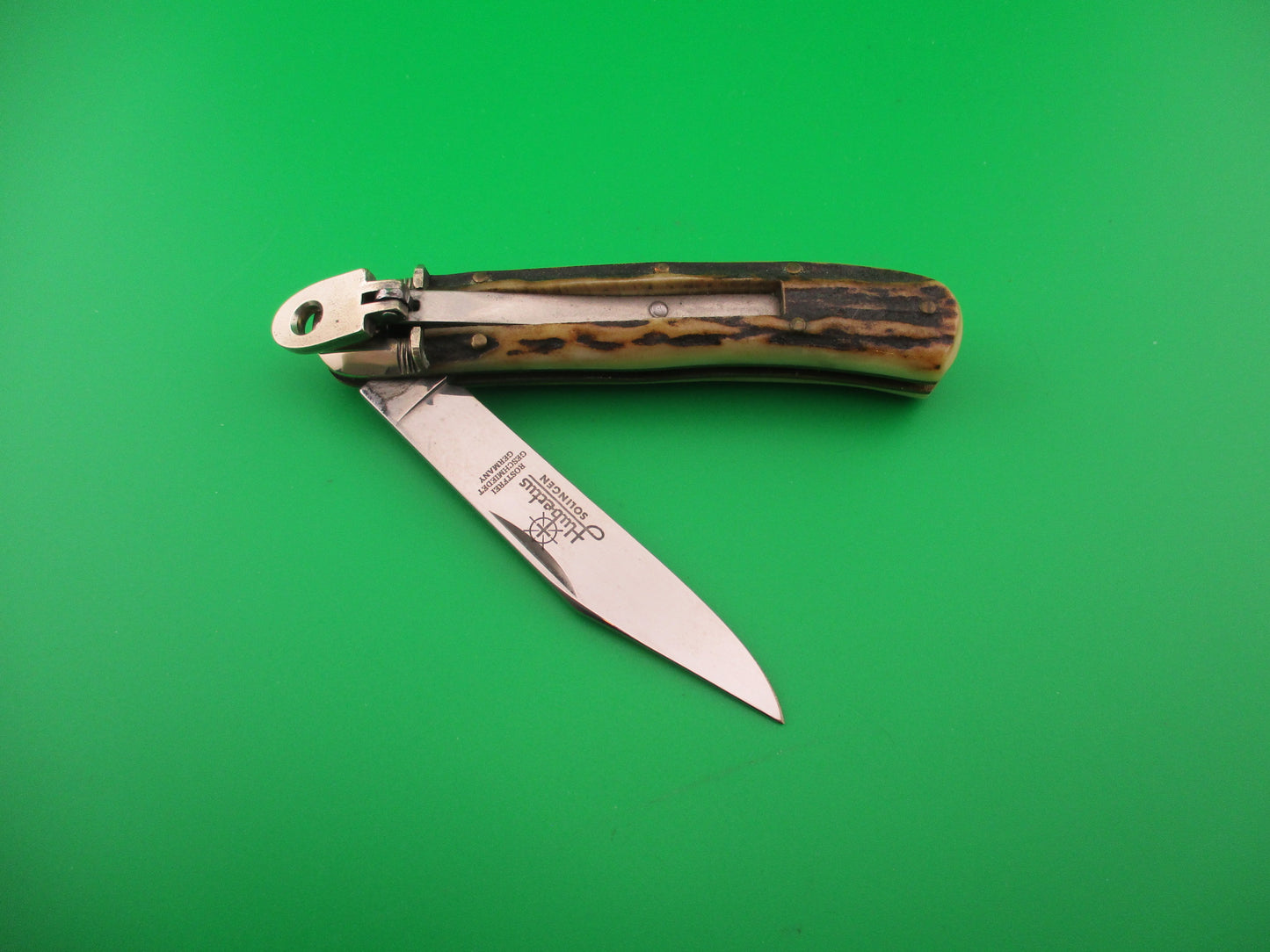 Hubertus 10cm German Lever Bare head (shadow) Stag automatic knife