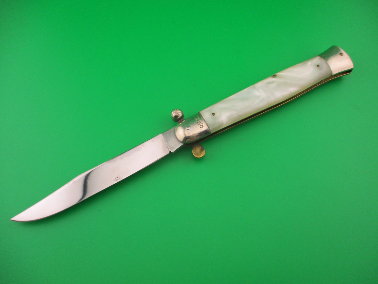 RAPID SZL ROSTFREI 25cm Italian Knob open manual Pearlex vintage knife