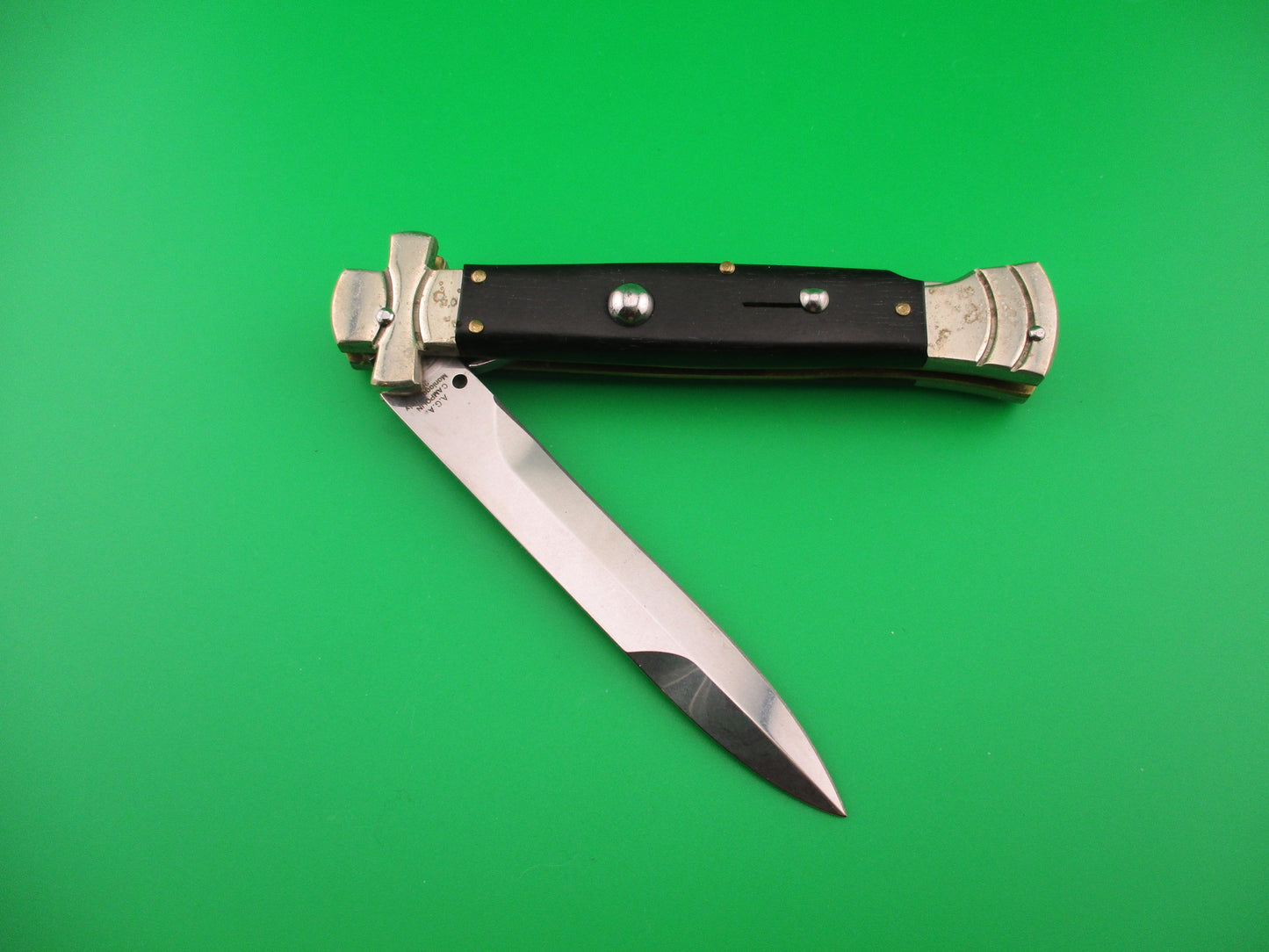 AGA CAMPOLIN MANIAGO ITALY 23cm Italian Ebony Maltese 2014 Lockback automatic knife