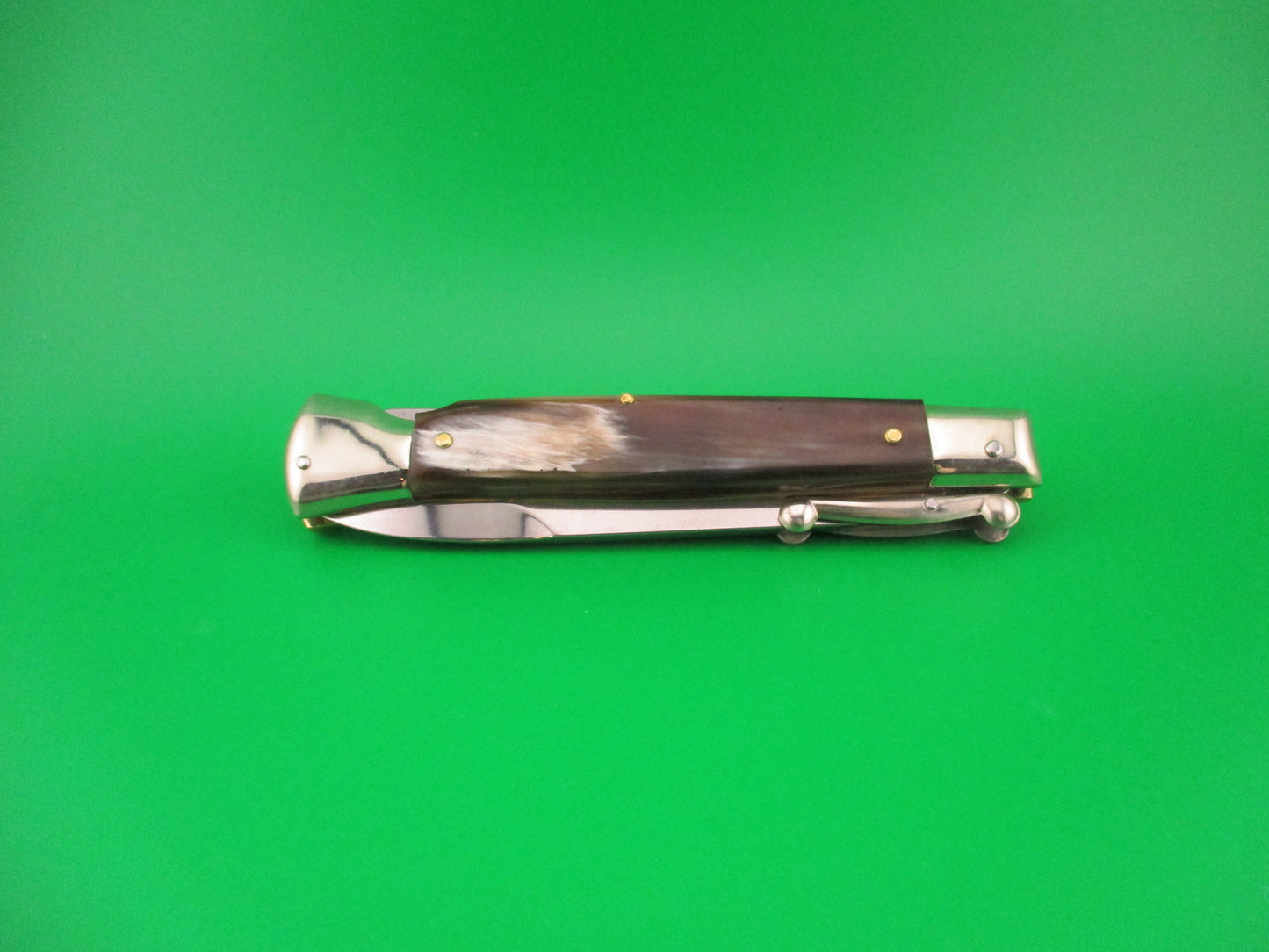 AGA CAMPOLIN 23cm Italian Swing Guard Horn Bayonet blade automatic knife