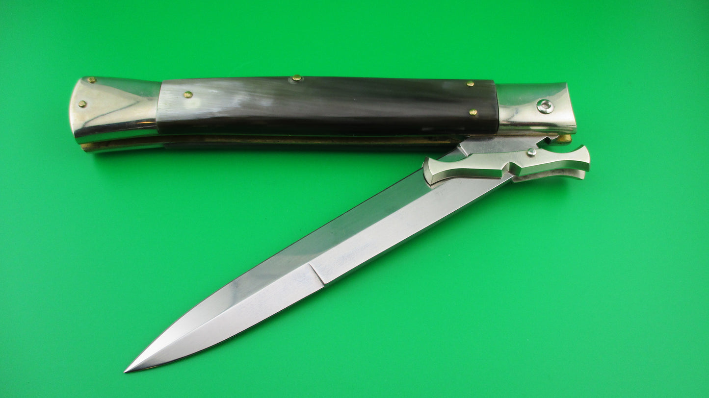 z AGA CAMPOLIN 33cm Italian Batwing Shield button automatic knife