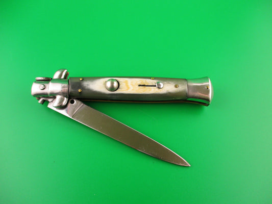 INOX 22cm Italian late transitional Stiletto swivel bolster vintage automatic knife