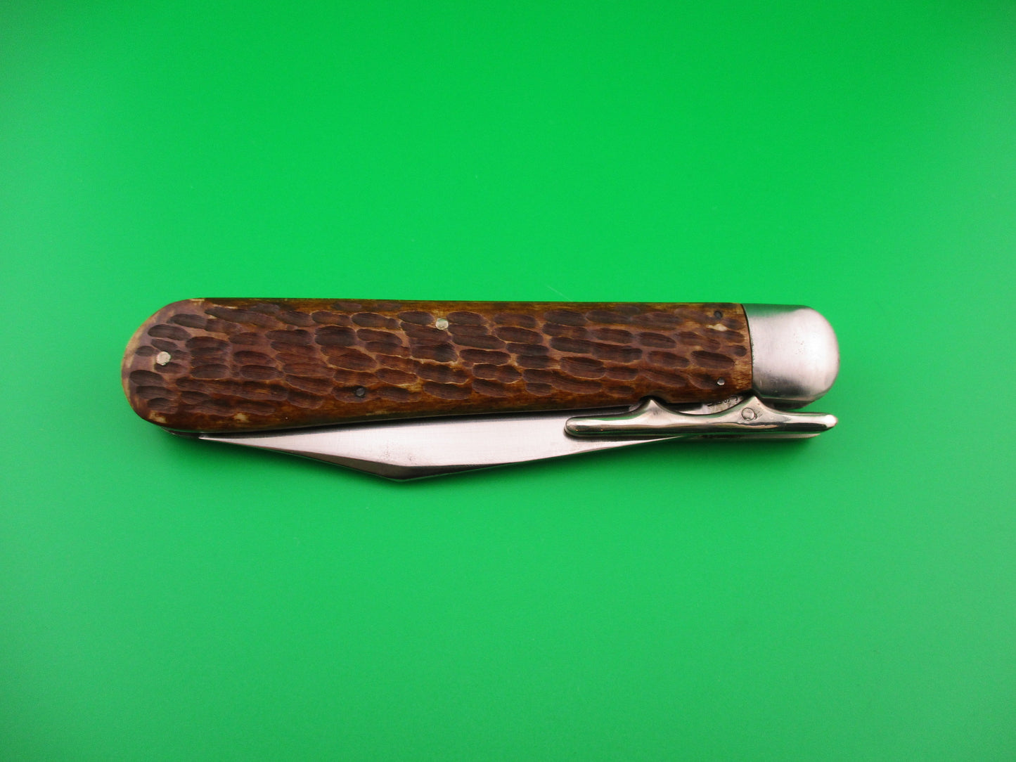 Schrade Cut Co Hunters Pride # G1543 3/4 bone Folding guard switchblade knife