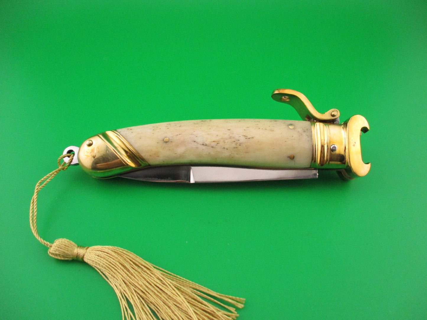 OZ 23cm Scarperia Tonerini Italian Inspired Fulcrum Shell puller Custom Automatic Knife