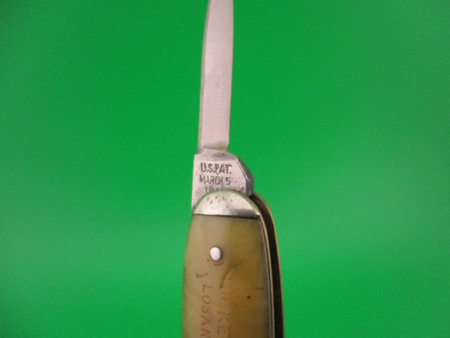 Flylock Hickey Pipe & Supply Co double vintage 1920s Automatic knife w tip bolsters