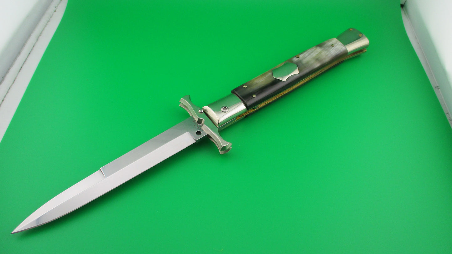 z AGA CAMPOLIN 33cm Italian Batwing Shield button automatic knife