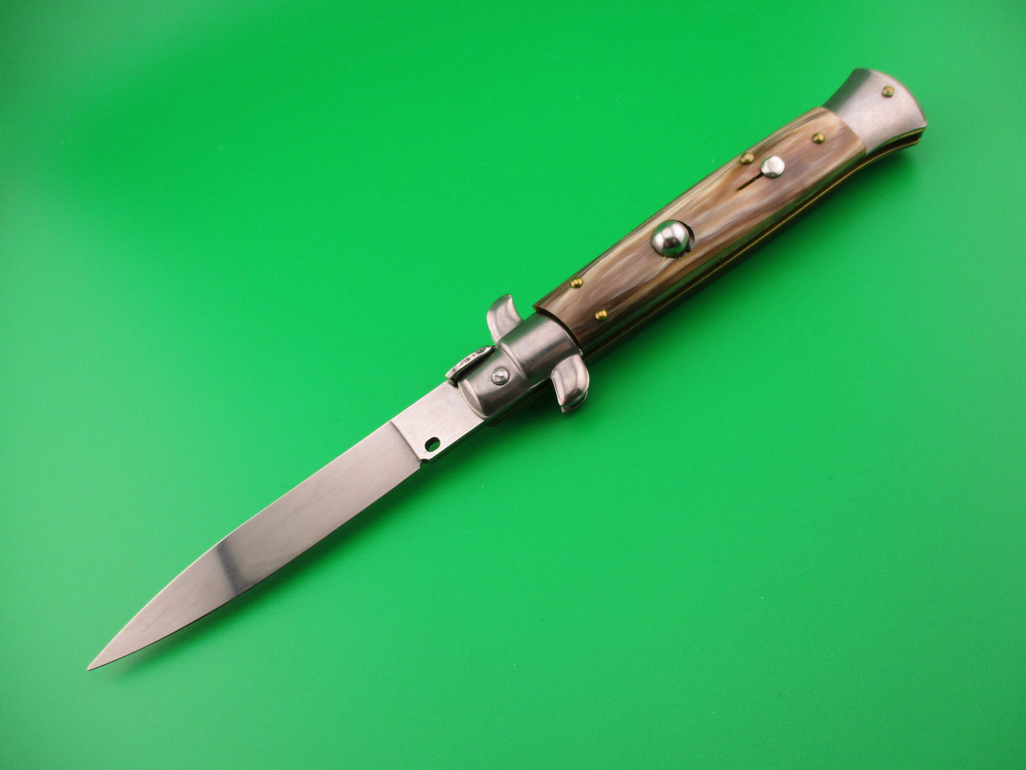 FRANK B ITALY 23cm Italian Swivel bolster French tip horn automatic knife