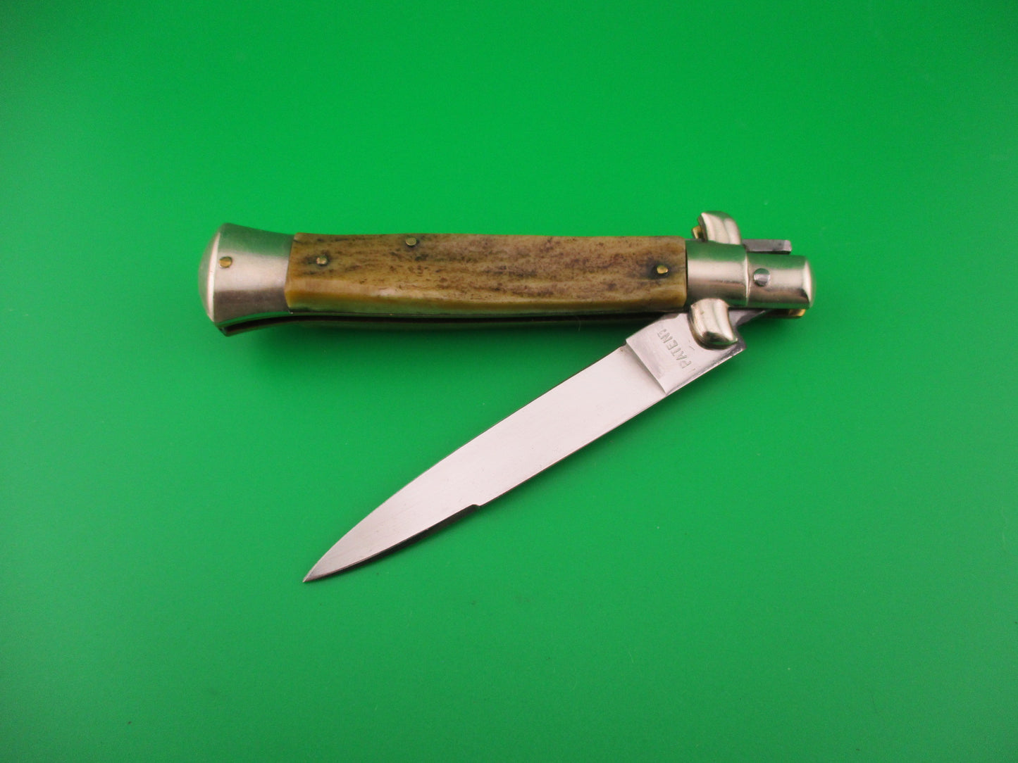 Rostfrei (slant) 4 PATENT 20cm Italian BoBc Vintage 1960s Stag automatic knife
