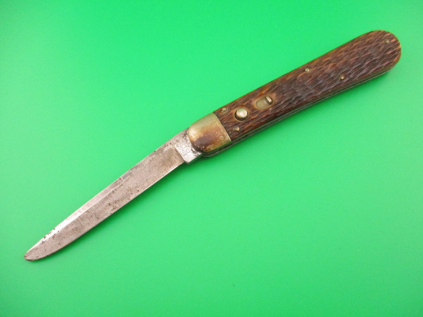 SCHRADE CUT CO 1613 3/4 Saber Grind Hunter WARNER BROS Movie Prop Knife