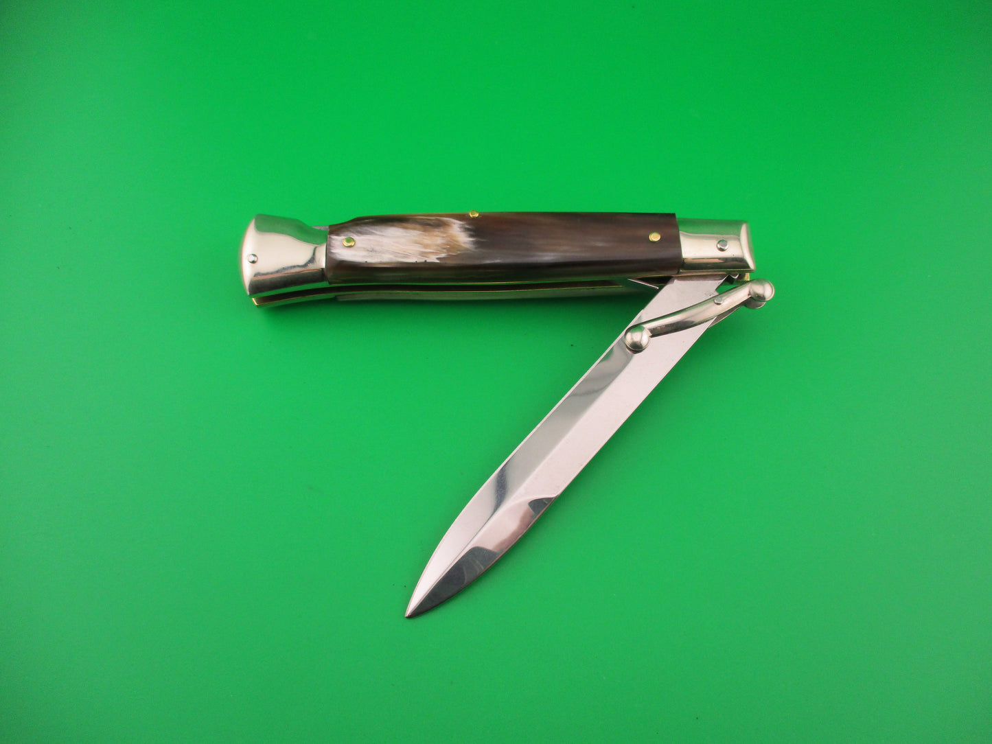 AGA CAMPOLIN 23cm Italian Swing Guard Horn Bayonet blade automatic knife