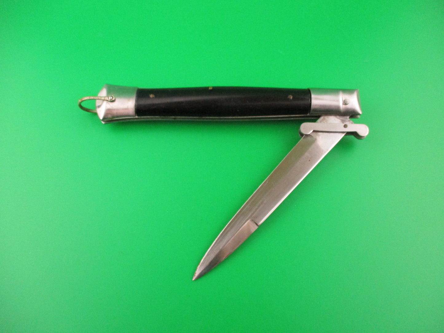 STAINLESS STEEL 27cm Japanese Rizzuto Swing guard Black step bolster vintage switchblade