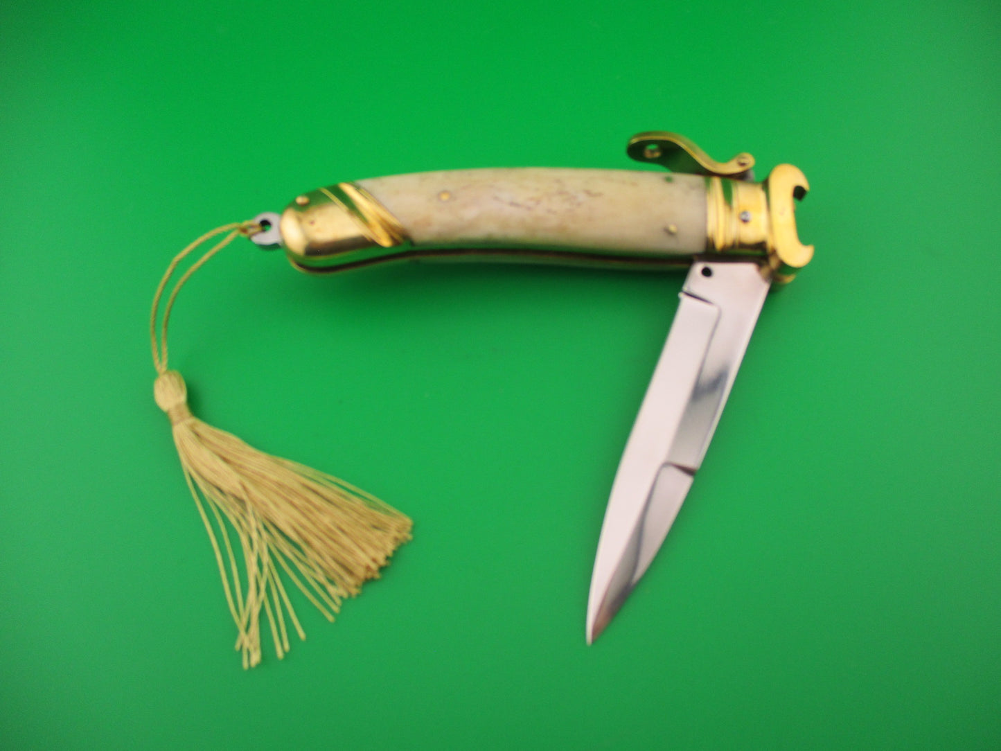 OZ 23cm Scarperia Tonerini Italian Inspired Fulcrum Shell puller Custom Automatic Knife