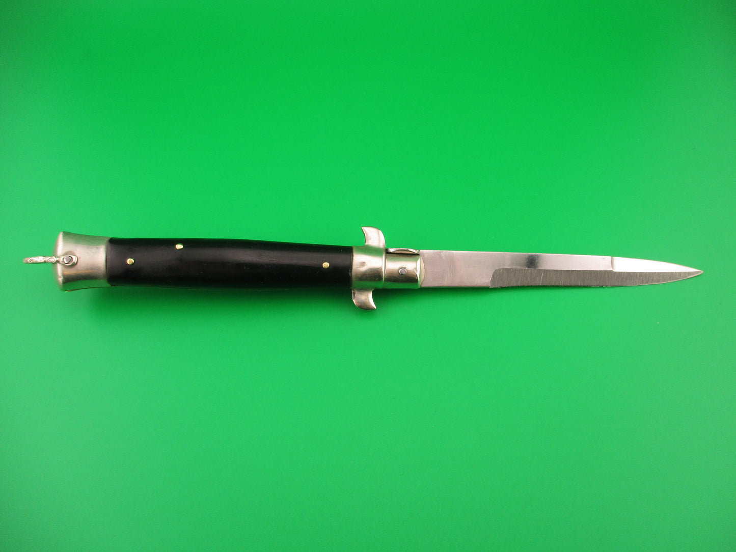 STAINLESS STEEL 23cm Japanese Picklock 1960s Vintage Black automatic knife