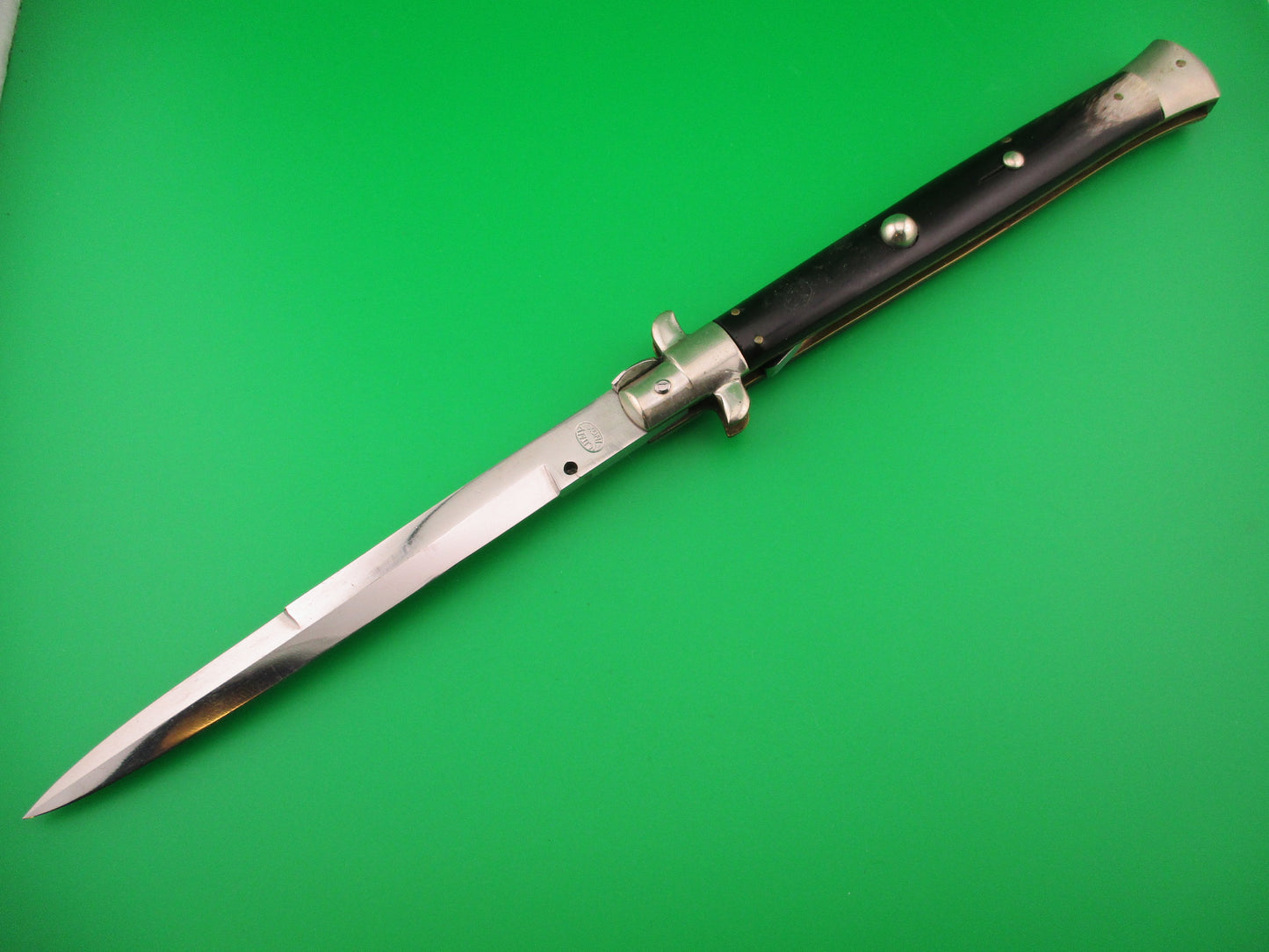 M ITALY INOX 33cm Italian Picklock 1950s Vintage Bayonet Horn automatic knife