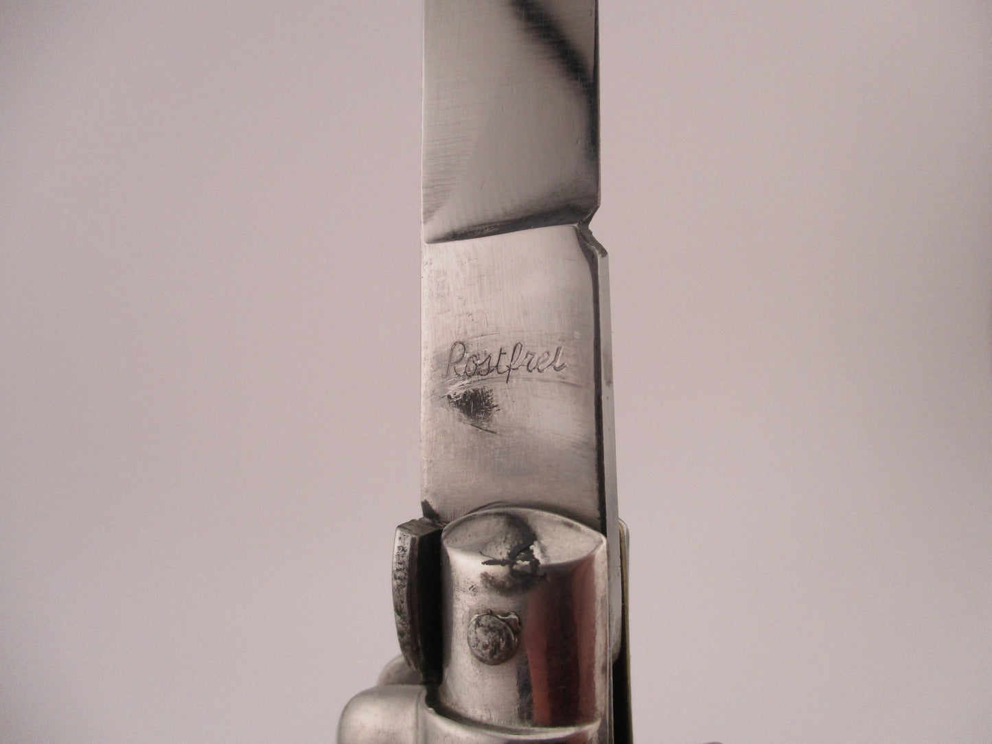 ERN (crown & scimitar) Rostfrei 21cm Italian Swivel bolster Green pearlex automatic knife
