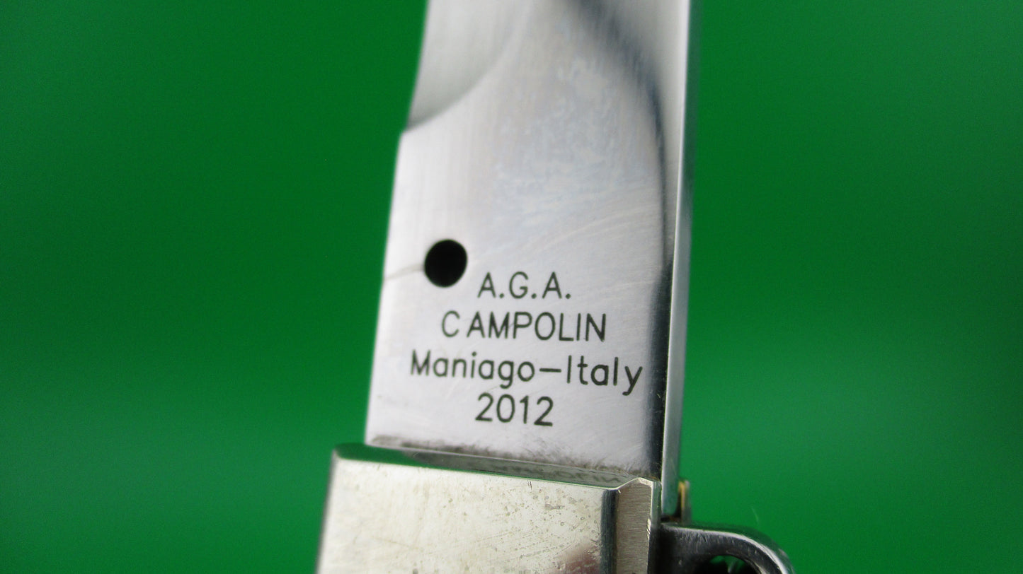 AGA CAMPOLIN 30cm Sicilian Ring Pull Italian buffalo horn automatic knife