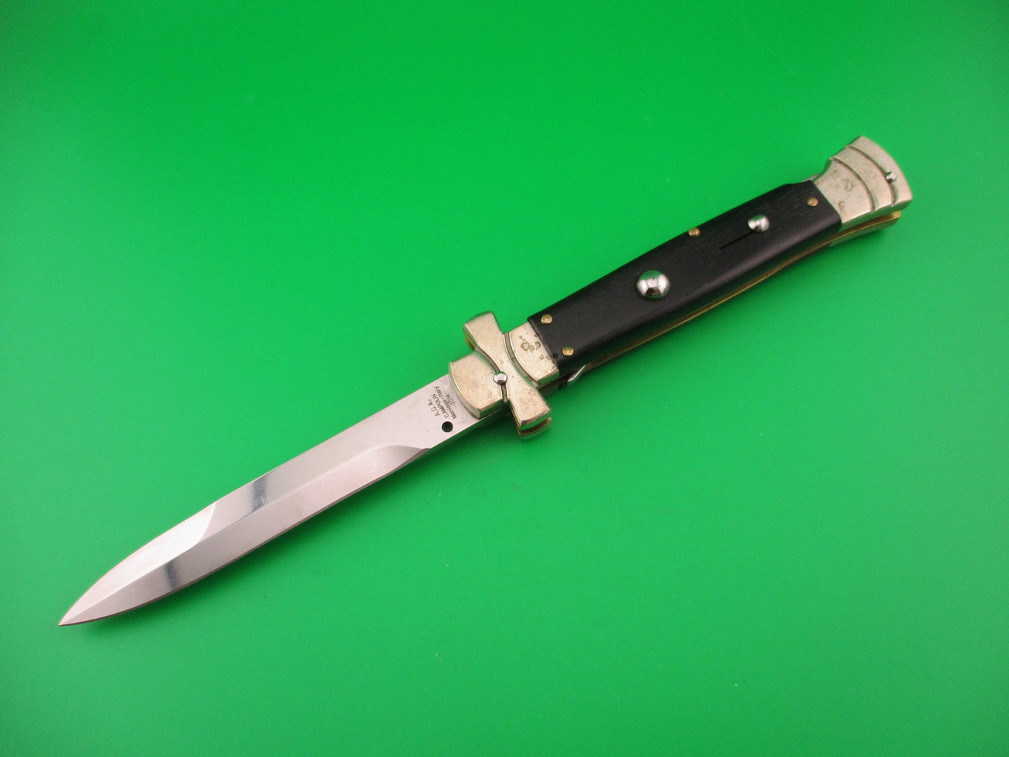 AGA CAMPOLIN MANIAGO ITALY 23cm Italian Ebony Maltese 2014 Lockback automatic knife