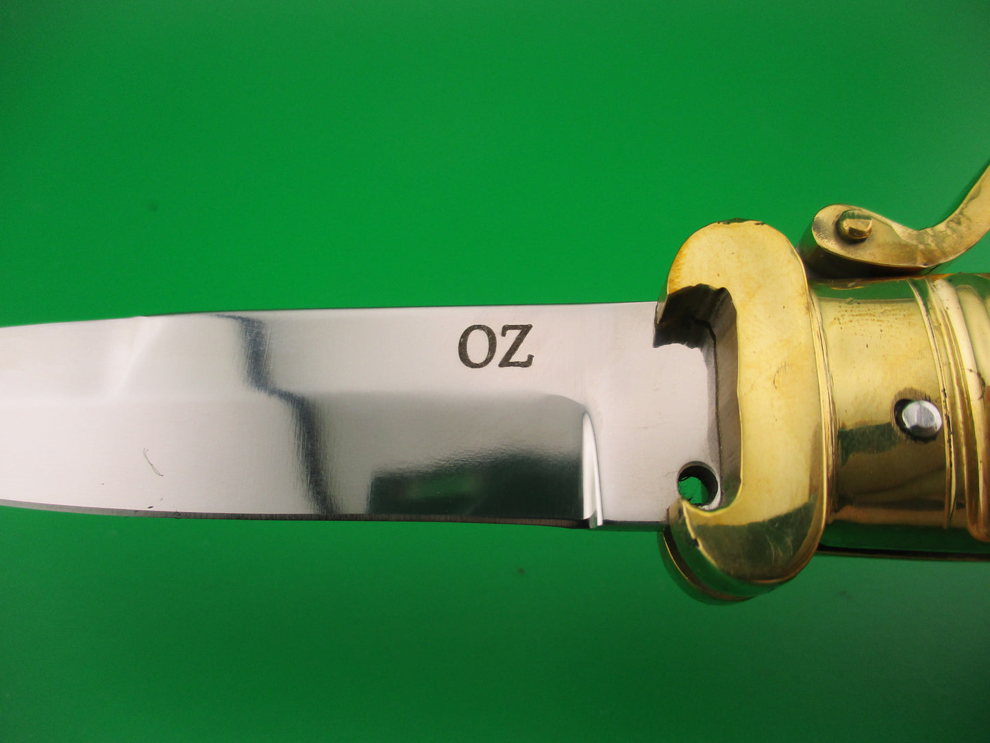 OZ 23cm Scarperia Tonerini Italian Inspired Fulcrum Shell puller Custom Automatic Knife