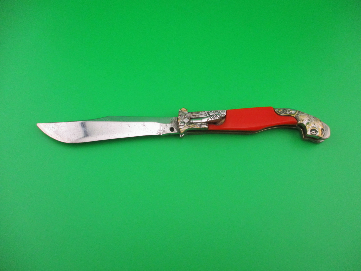 RPK 19cm Russian Prison Knife Big Cat Red Leaf spring vintage automatic knife