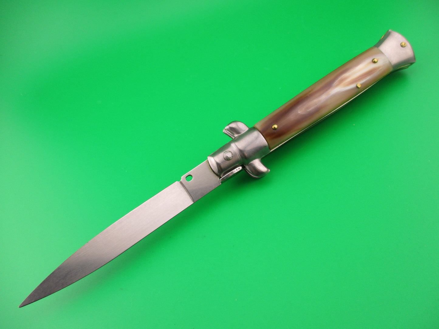 FRANK B ITALY 23cm Italian Swivel bolster French tip horn automatic knife