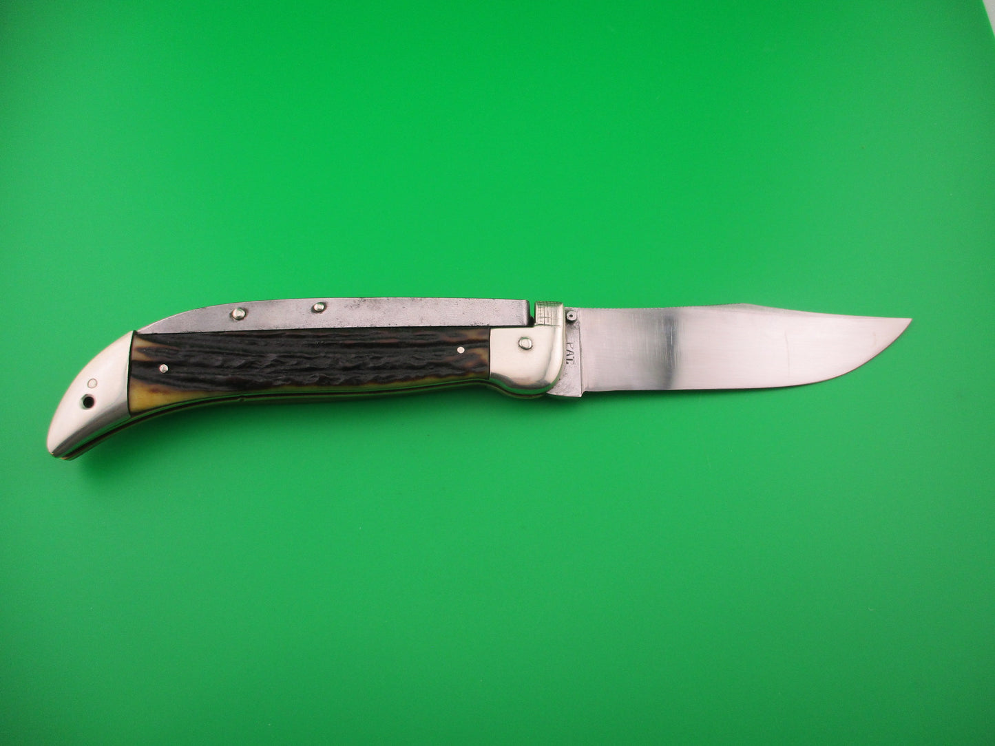 KaBar Large Grizzly Stag #2179 Vintage switchblade knife made USA