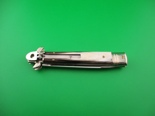 AKC ITALY Leverletto by Bill DeShivs 23cm Larger Italian Horn lever automatic knife