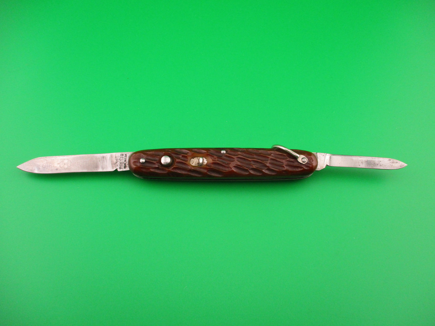 PRESTO Girl Scout knife & box Vintage early 1940s automatic knife official