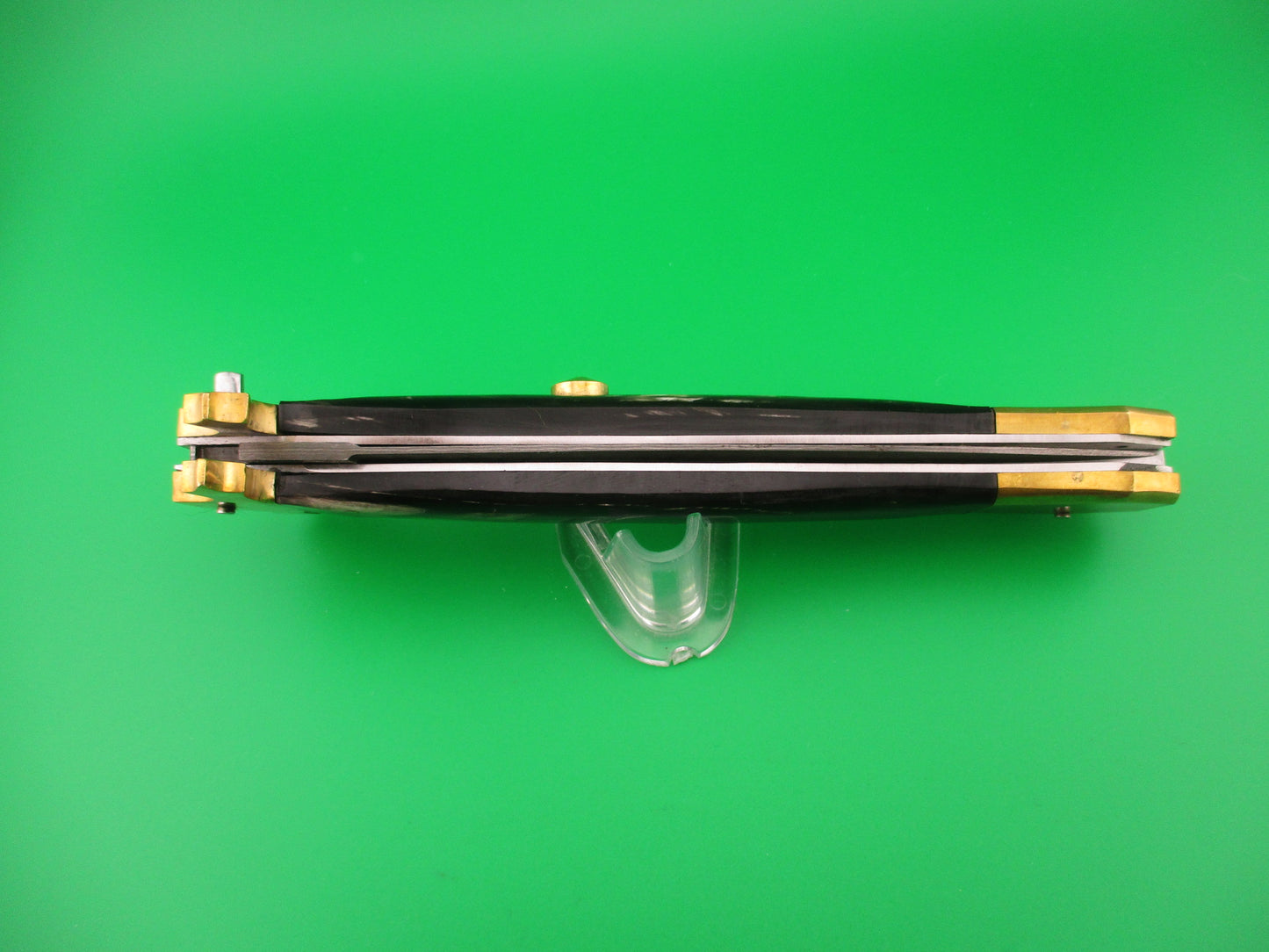 Custom Medieval 34cm Damascus Dagger Brass bolster horn Hand Made Automatic knife