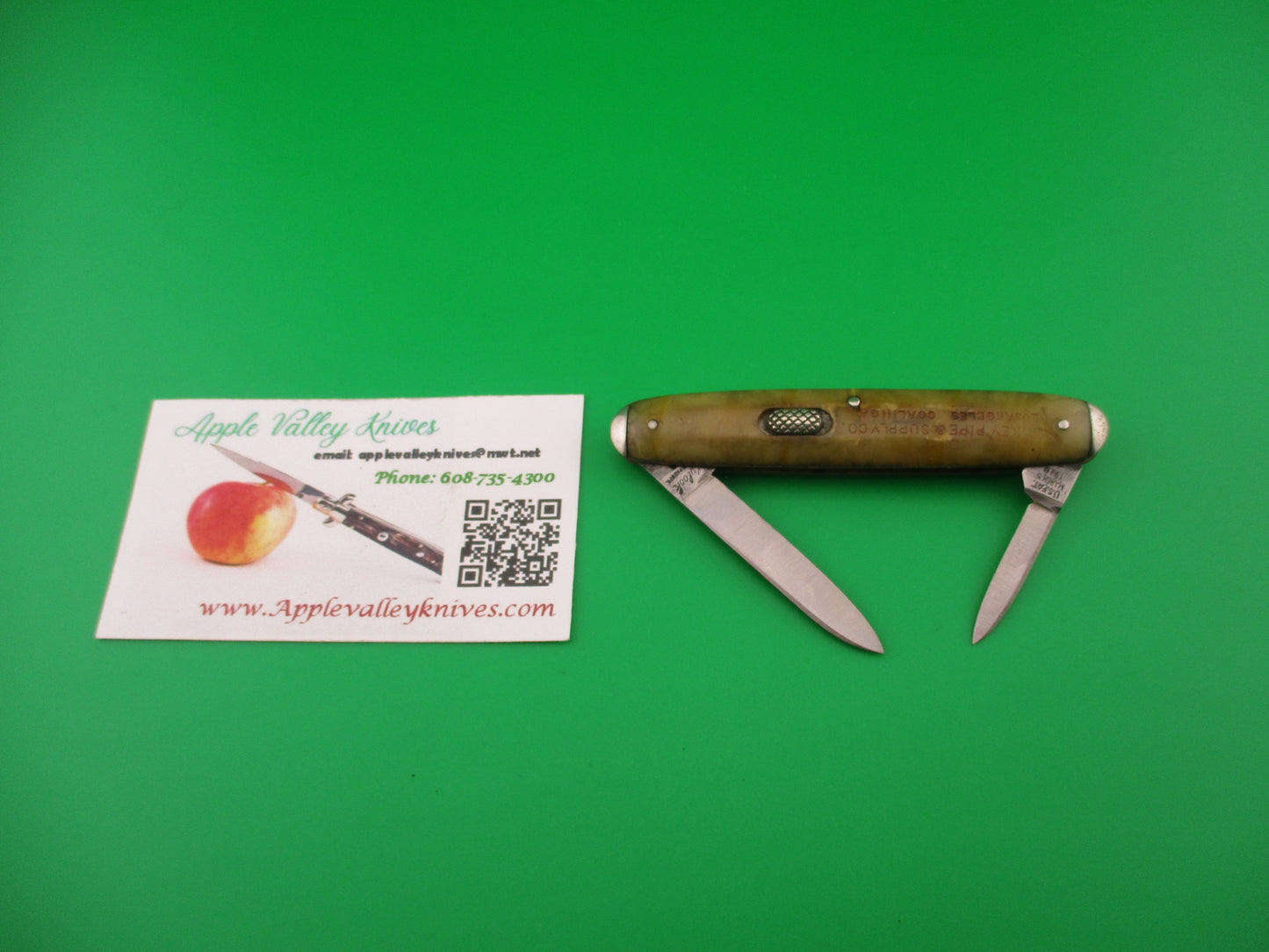 Flylock Hickey Pipe & Supply Co double vintage 1920s Automatic knife w tip bolsters