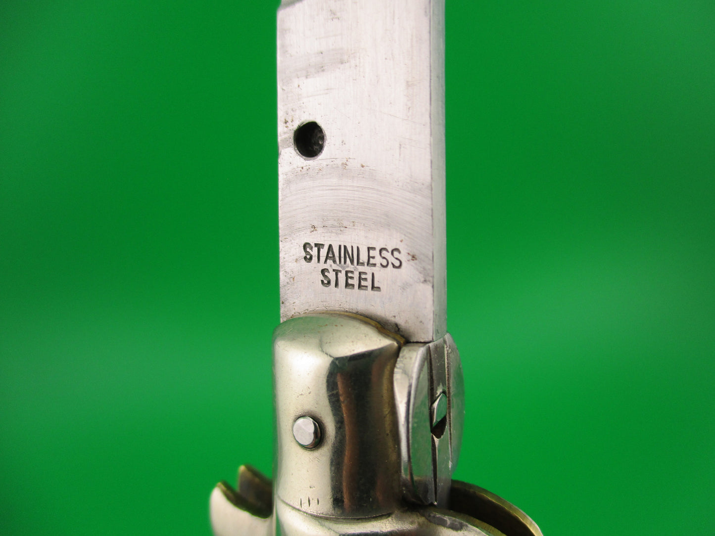 STAINLESS STEEL 23cm Japanese Picklock 1960s Vintage Black automatic knife