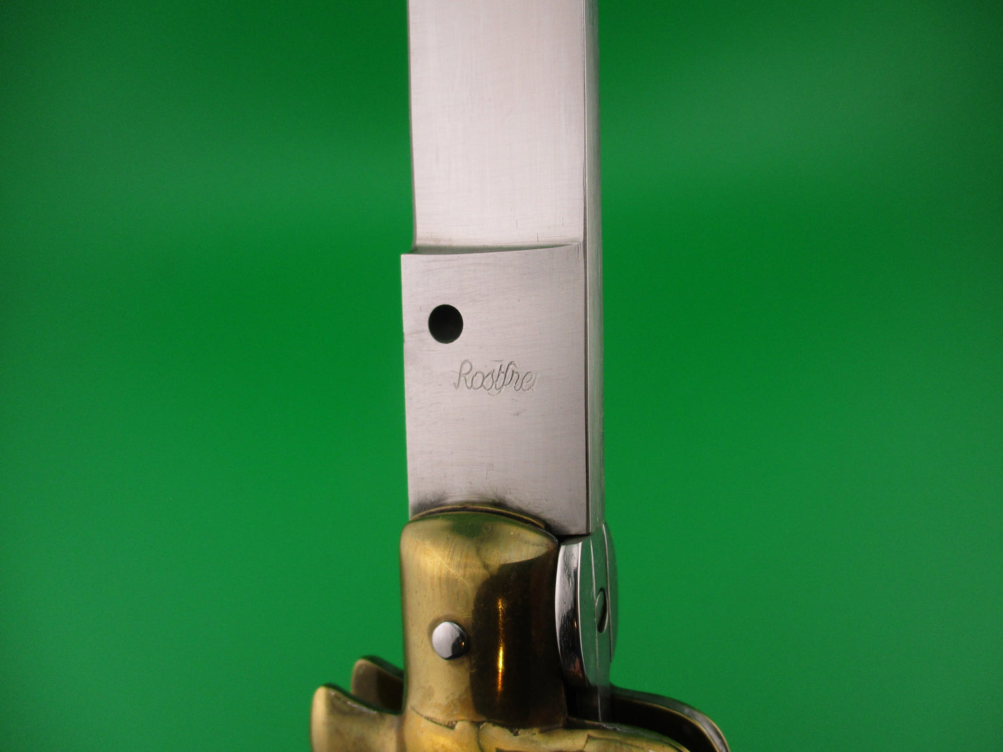 Rostfrei Elephant 18 inch (45cm) Italian Stiletto Stag & Brass automatic knife