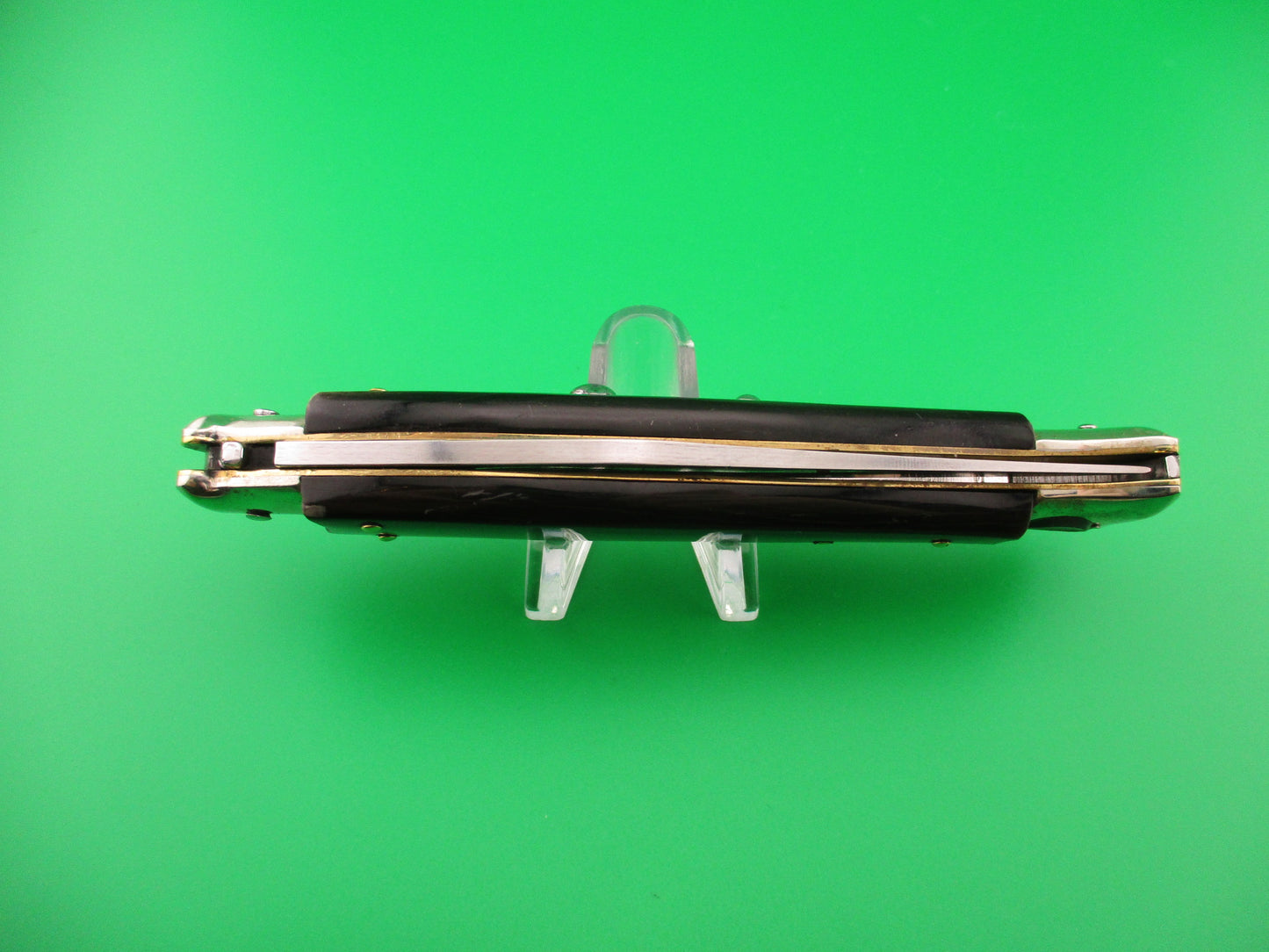 AKC 25cm Italian Picklock Fishtail Dark horn vintage automatic knife