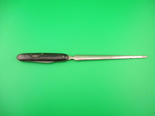 Flylock Antique Letter Opener automatic knife w Bruce Seabright advertising