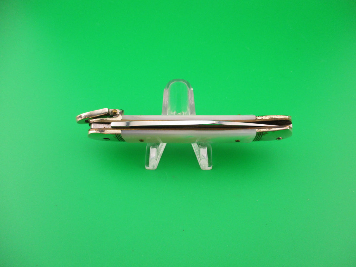Hubertus SOLINGEN 10cm German Lever Pearl automatic knife