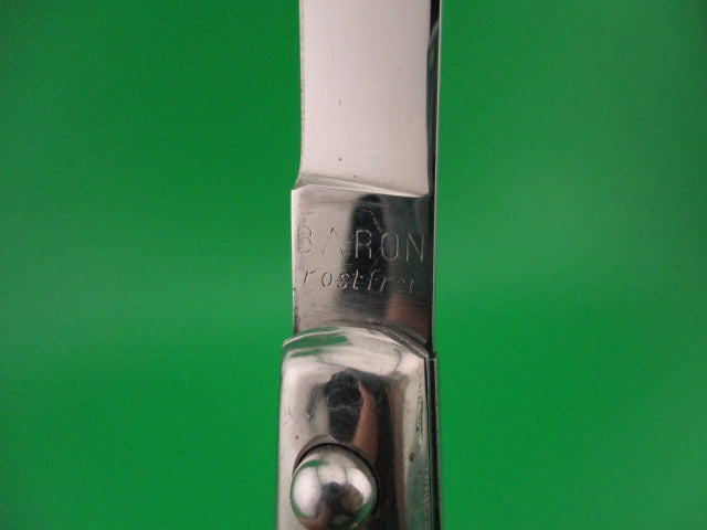 BARON ROSTFREI 21cm Italian Fishtail All Metal Vintage automatic knife