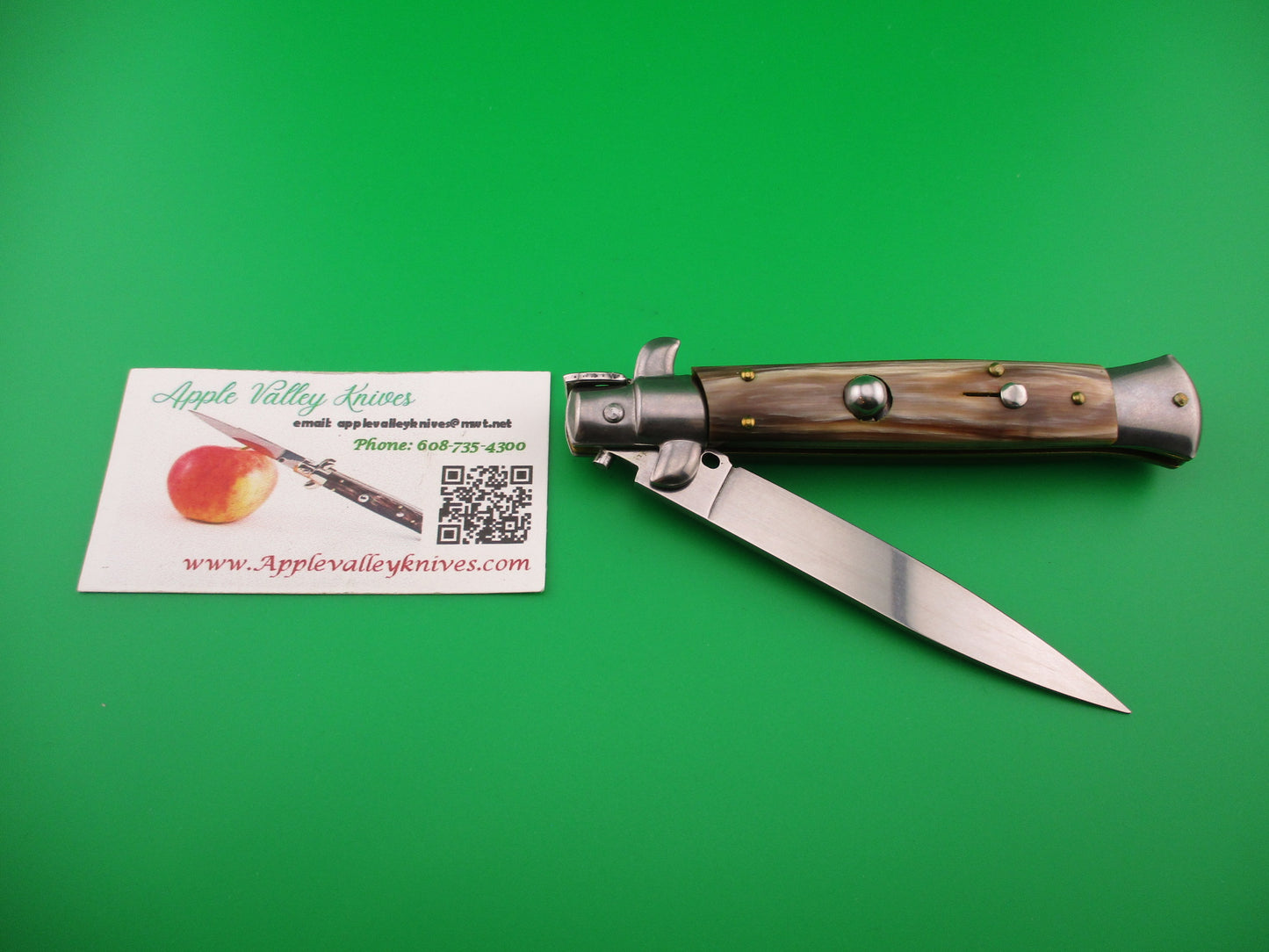 FRANK B ITALY 23cm Italian Swivel bolster French tip horn automatic knife