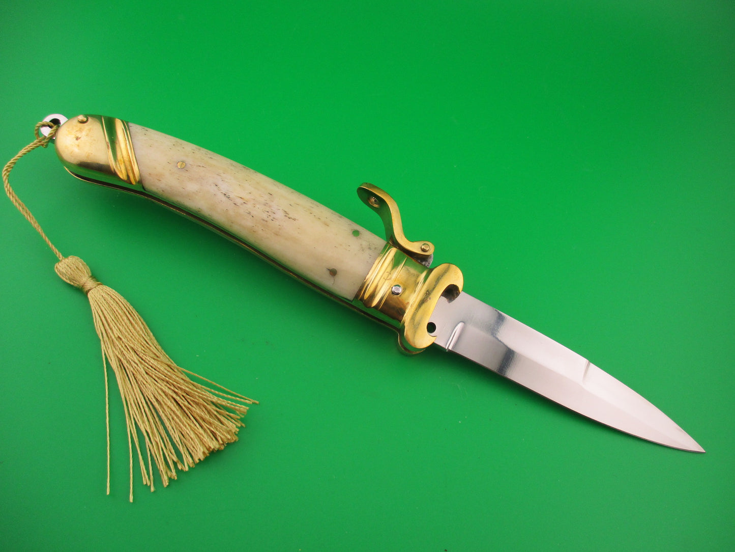 OZ 23cm Scarperia Tonerini Italian Inspired Fulcrum Shell puller Custom Automatic Knife